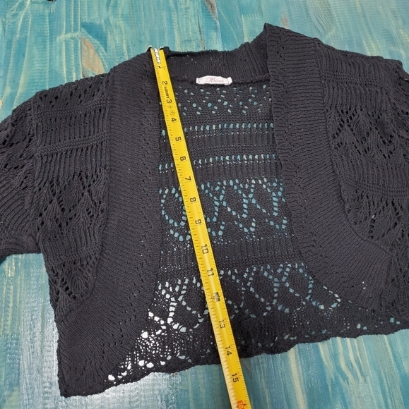 Black Lace Cardigan Small EUC - Picture 7 of 9